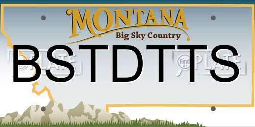 BSTDTTS Montana License Plate