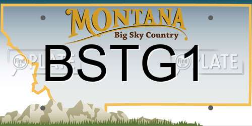BSTG1 Montana License Plate