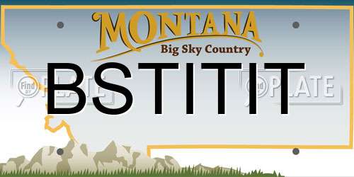 BSTITIT Montana License Plate