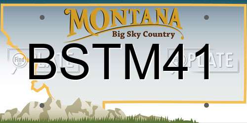 BSTM41 Montana License Plate