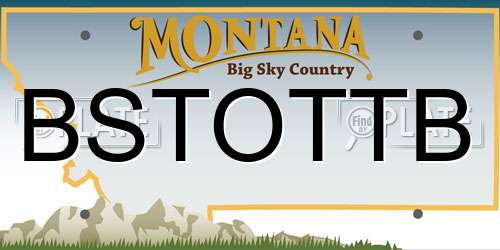 BSTOTTB Montana License Plate