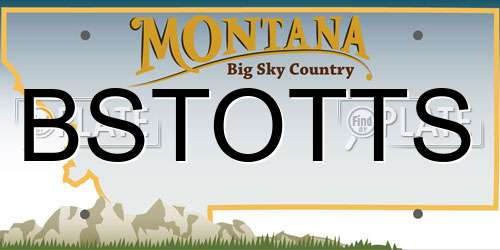 BSTOTTS Montana License Plate