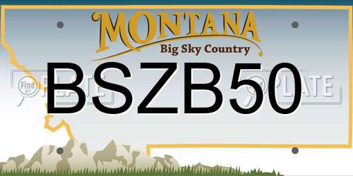 BSZB50 Montana License Plate