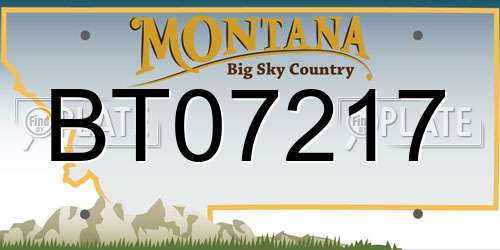 BT07217 Montana License Plate