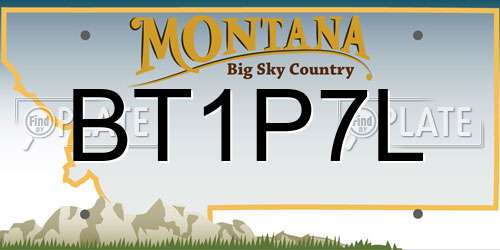 BT1P7L Montana License Plate