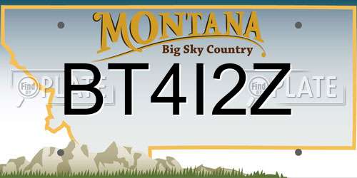 BT4I2Z Montana License Plate