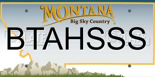 BTAHSSS Montana License Plate