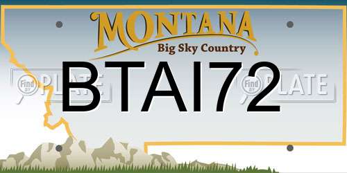 BTAI72 Montana License Plate