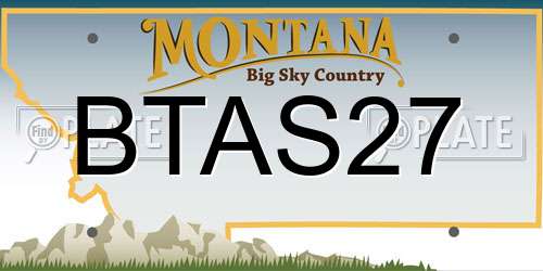 BTAS27 Montana License Plate