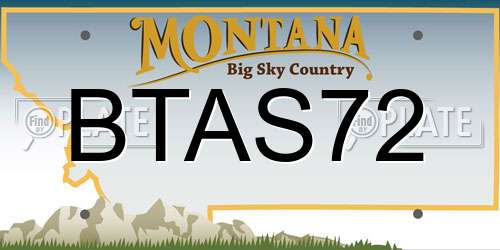 BTAS72 Montana License Plate