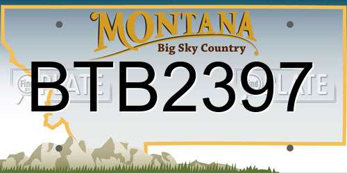 BTB2397 Montana License Plate