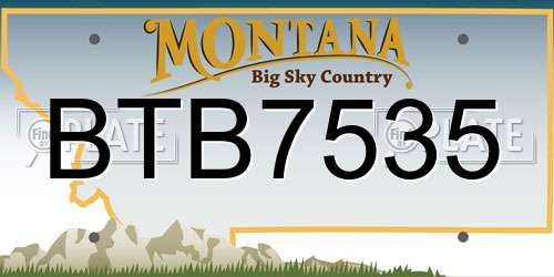 BTB7535 Montana License Plate