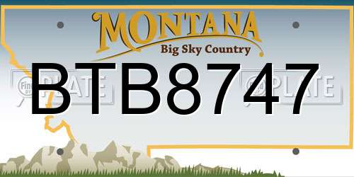 BTB8747 Montana License Plate