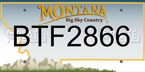 BTF2866 Montana License Plate