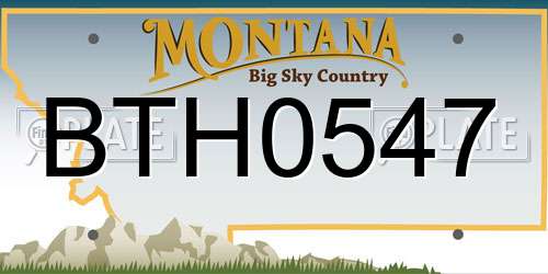BTH0547 Montana License Plate