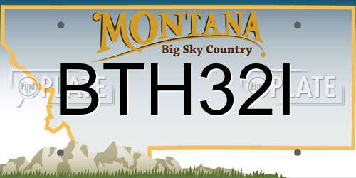 BTH32I Montana License Plate