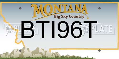 BTI96T Montana License Plate