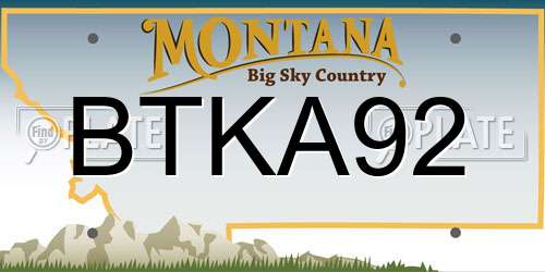 BTKA92 Montana License Plate