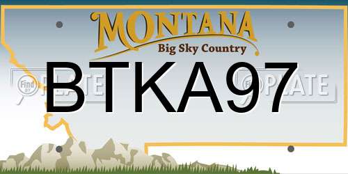BTKA97 Montana License Plate