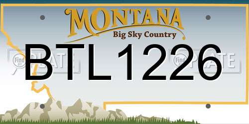 BTL1226 Montana License Plate