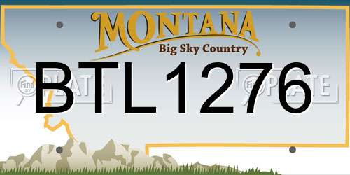 BTL1276 Montana License Plate