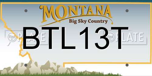 BTL13T Montana License Plate