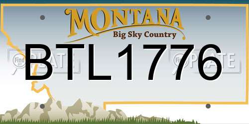 BTL1776 Montana License Plate