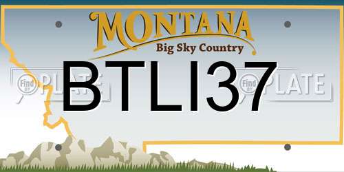 BTLI37 Montana License Plate