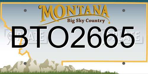 BTO2665 Montana License Plate