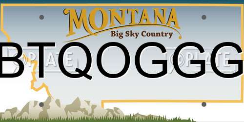 BTQOGGG Montana License Plate