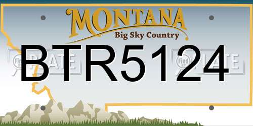 BTR5124 Montana License Plate