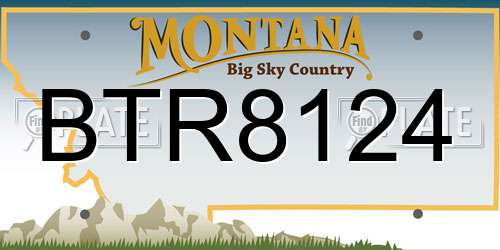 BTR8124 Montana License Plate