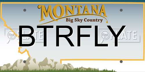 BTRFLY Montana License Plate