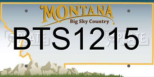 BTS1215 Montana License Plate