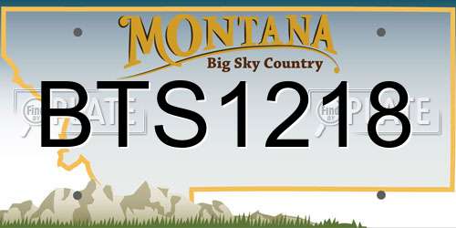 BTS1218 Montana License Plate