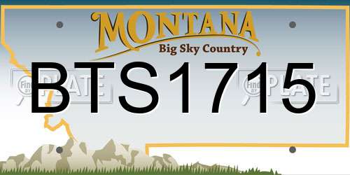 BTS1715 Montana License Plate