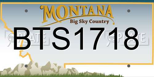 BTS1718 Montana License Plate