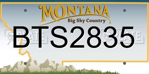 BTS2835 Montana License Plate