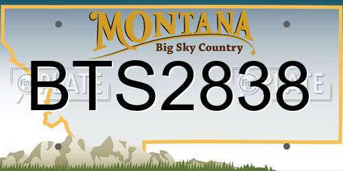 BTS2838 Montana License Plate