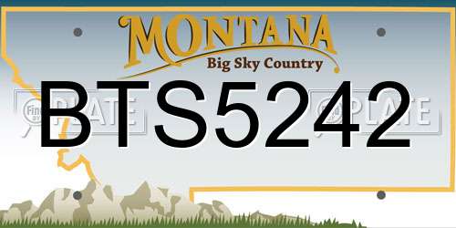 BTS5242 Montana License Plate