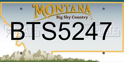 BTS5247 Montana License Plate
