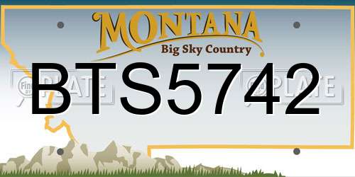 BTS5742 Montana License Plate