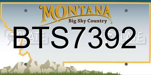 BTS7392 Montana License Plate
