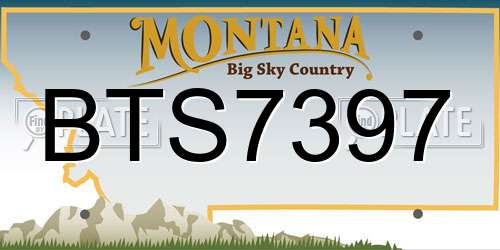 BTS7397 Montana License Plate