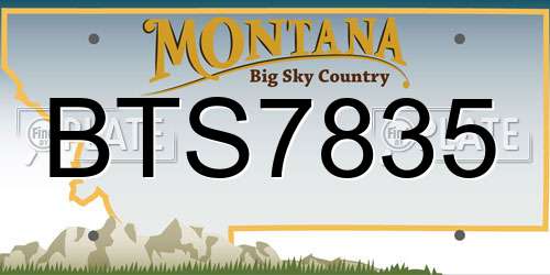 BTS7835 Montana License Plate