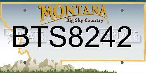 BTS8242 Montana License Plate