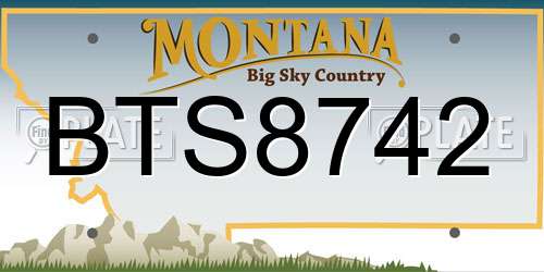 BTS8742 Montana License Plate