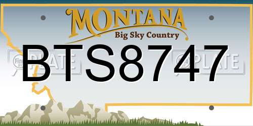 BTS8747 Montana License Plate