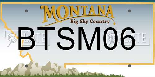 BTSM06 Montana License Plate