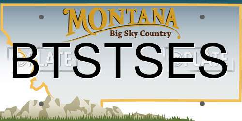 BTSTSES Montana License Plate